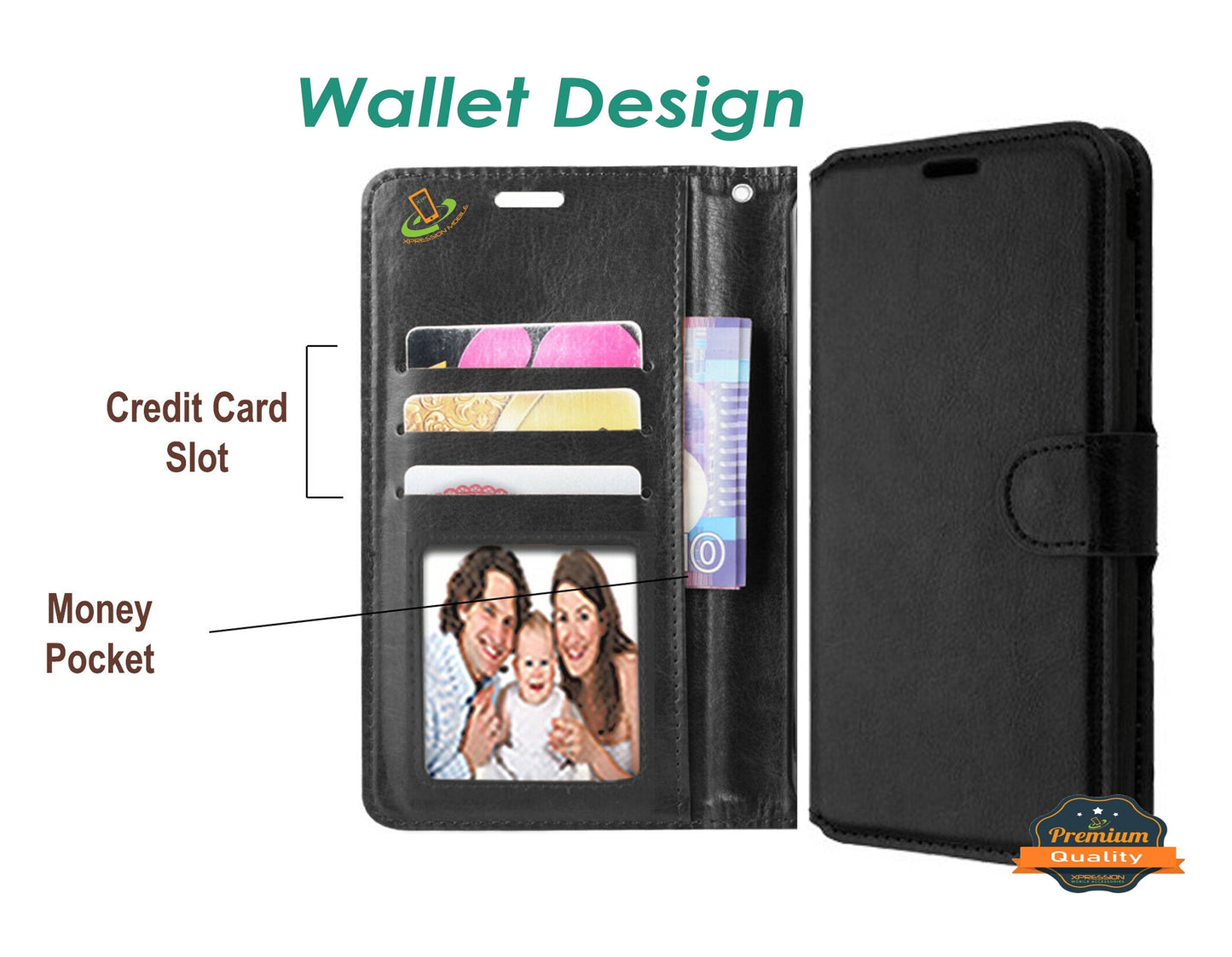 For Samsung Galaxy S20 FE /Fan Edition 5G Leather Wallet Case with Credit Card Holder Storage Kickstand & Magnetic Flip Black Phone Case Cover