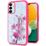 For Samsung Galaxy A13 5G Sakura Spring Flowers Design Colorful Frame Hybrid Rubber TPU Hard PC Shockproof Slim  Phone Case Cover