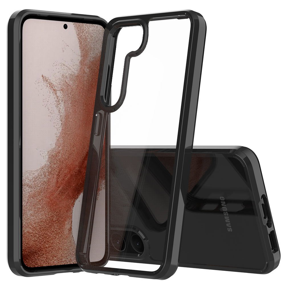 For Samsung Galaxy S23 /Plus /Ultra Hybrid Transparent Clear Acrylic Back Hard PC & TPU Protective Bumper Extra Shock-Absorb  Phone Case Cover