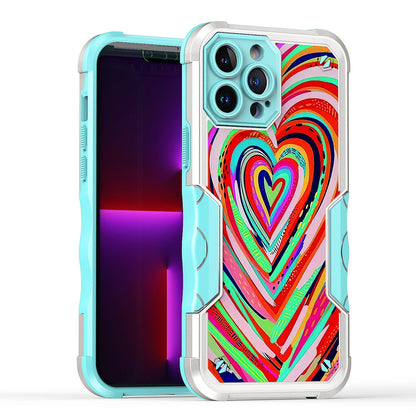 For Apple iPhone 13 Pro Max (6.7") Fashion Design Tough Shockproof Hybrid Stylish Pattern Heavy Duty TPU  Phone Case Cover