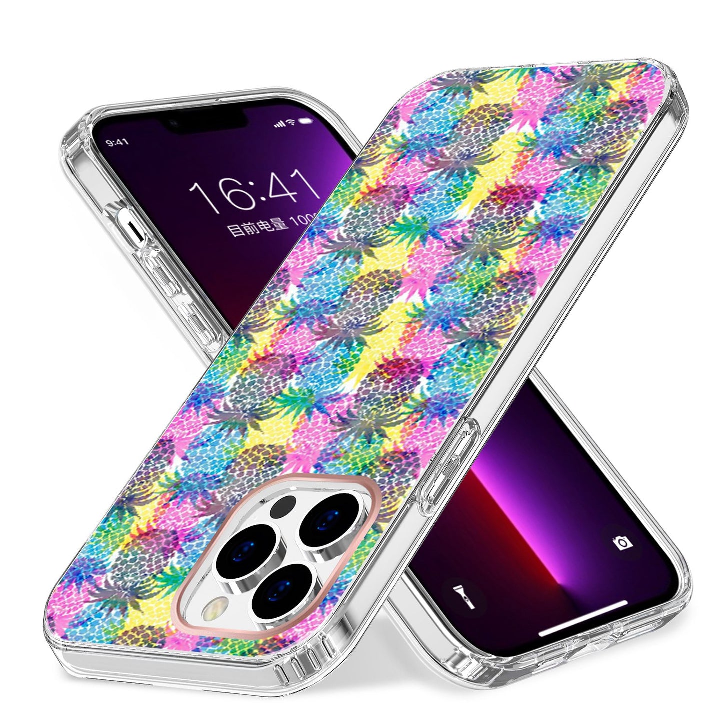 For Apple iPhone 14 Pro Max (6.7") Creative Stylish Fashion Design Hybrid Rubber TPU Hard PC Shockproof Slim  Phone Case Cover