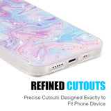 For Apple iPhone 14 /Plus Pro Max Fashion Marble Galaxy Design Pattern Bling Sparkle Hybrid Shockproof Rubber  Phone Case Cover