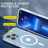 For Samsung Galaxy Z Fold 4 5G Magnetic Clear Case Compatible with Magsafe Wireless Charger Slim Transparent Hard PC Clear Phone Case Cover