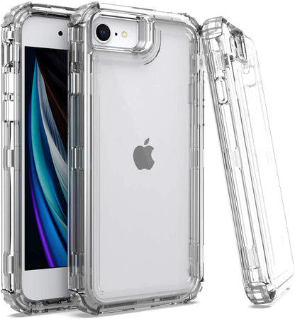 For Apple iPhone 14 Pro (6.1") Heavy Duty Transparent Clear 3 in 1 Hybrid Shockproof Full Edge Hard PC Front Frame Bumper Clear Phone Case Cover