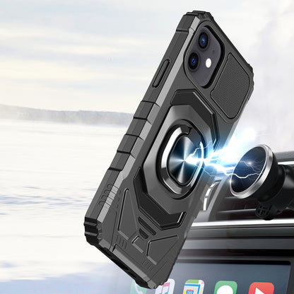For Apple iPhone 14 Plus (6.7") Hybrid Dual Layer with Rotate Magnetic Ring Stand Holder Kickstand, Rugged Shockproof  Phone Case Cover