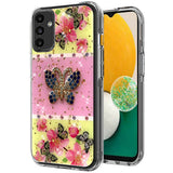 For Motorola Moto G Pure Glitter Sparkle Colorful Bling Flake 3D Ornament Butterfly Floral Epoxy Hybrid Shockproof TPU Hard  Phone Case Cover