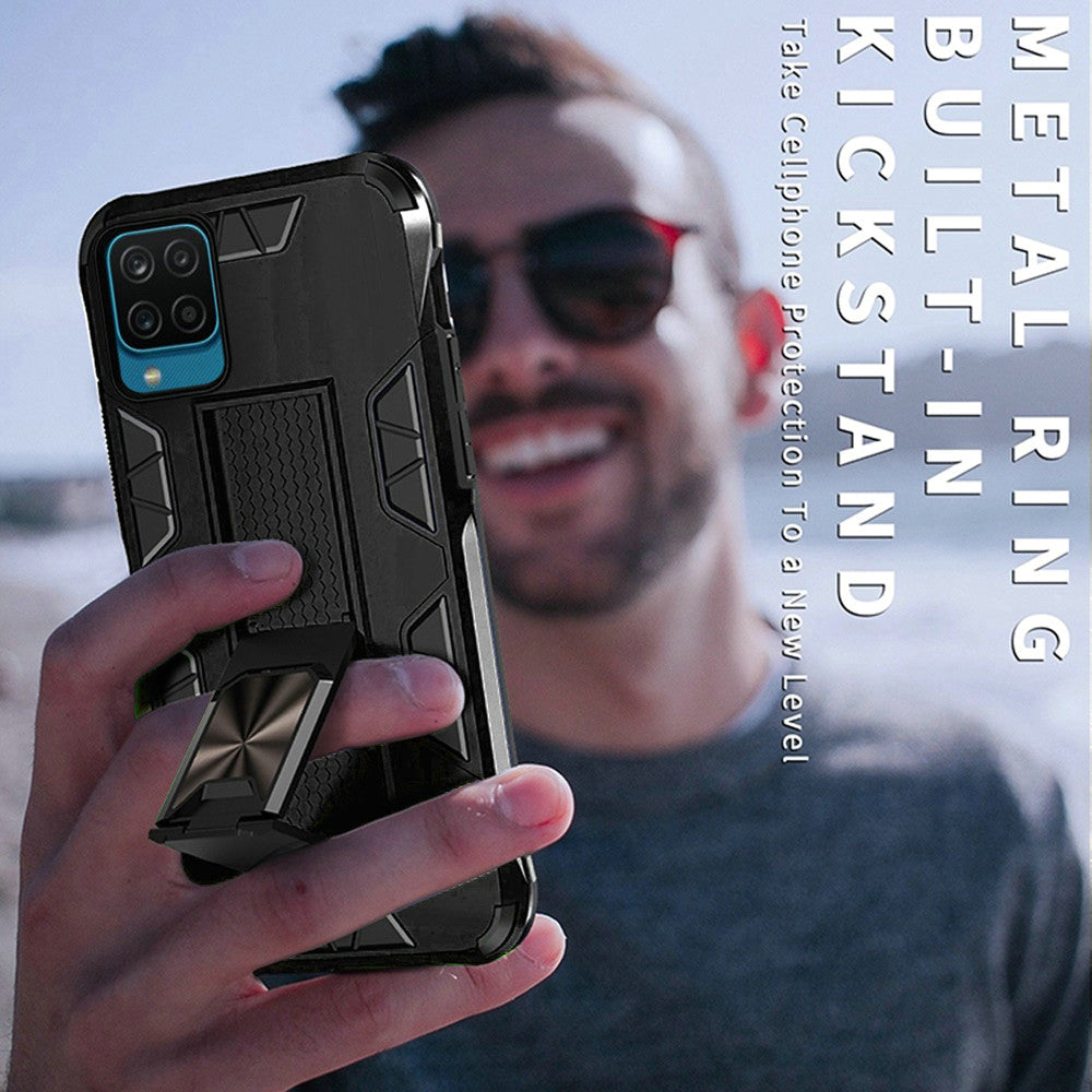 For Samsung Galaxy S22 Hybrid Magnetic Slide Ring Stand fit Car Mount Grip Holder Heavy Duty Rugged Military Grade  Phone Case Cover