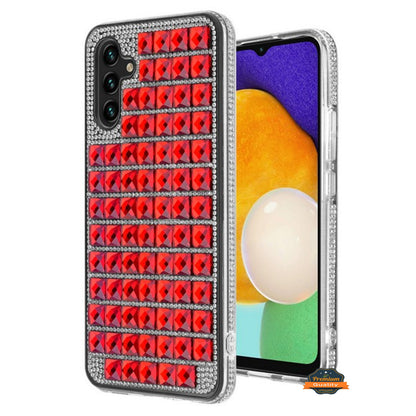 For Samsung Galaxy S22 Diamonds Sparkle 3D Crystal Glitter Bling Shiny Rhinestone Hybrid Bumper Hard Protective  Phone Case Cover