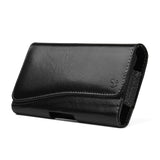 For Nokia C200 Universal Horizontal Leather Case Belt Clip Holster with Clip Loops Cell Phone Carrying Pouch [Magnetic Closure] [Black]