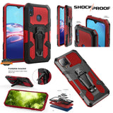 For Samsung Galaxy S22 Ultra Hybrid Heavy Duty Protection Shockproof Defender with Belt Metal Clip and Kickstand Dual Layer  Phone Case Cover