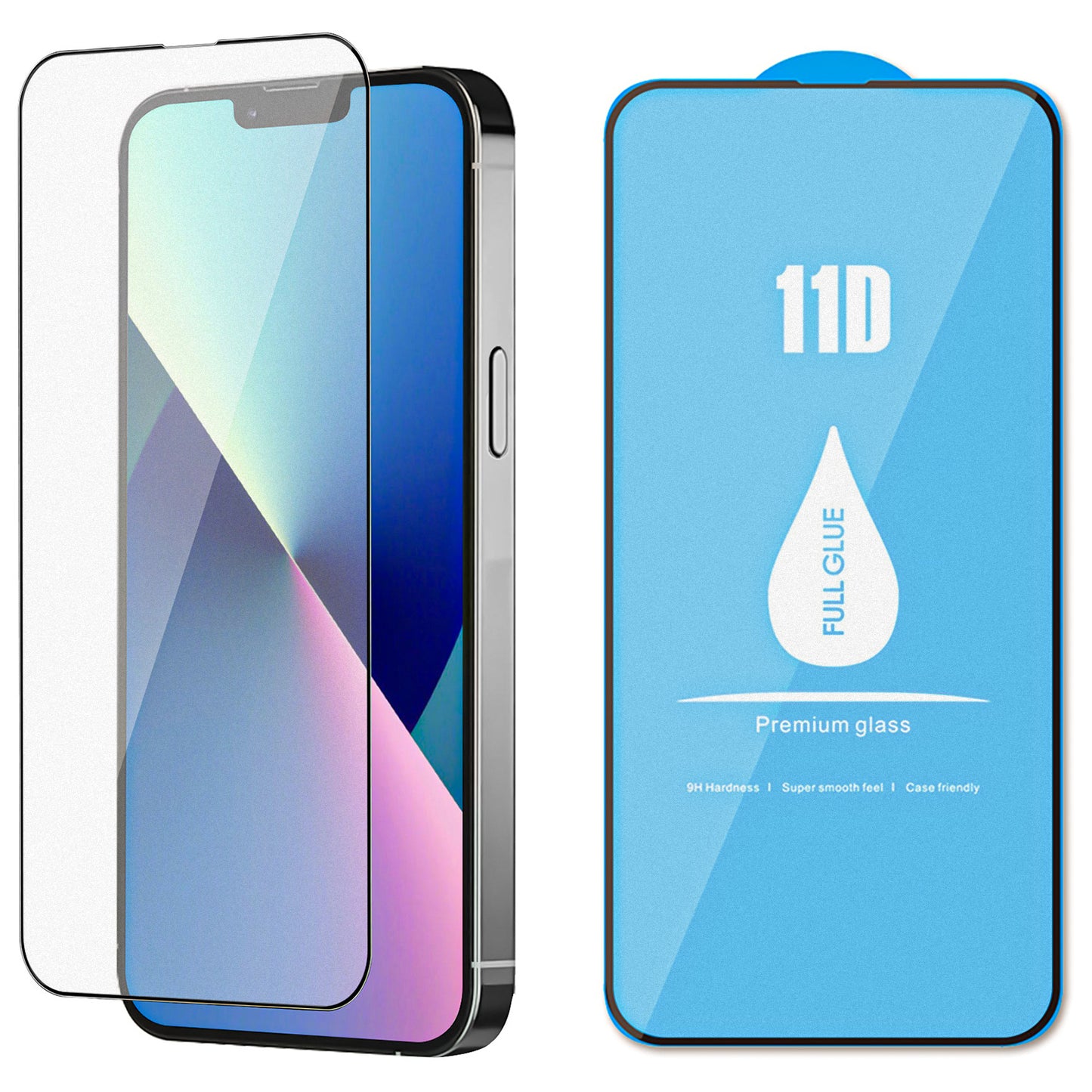 For Apple iPhone 14 Pro Max (6.7") Tempered Glass Screen Protector 11D Full Glue High Grade Alumina Tempered Glass Curved Screen Clear Screen Protector