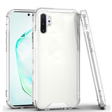 For Samsung Galaxy Note 10 Plus Colored Shockproof Transparent Hard PC + Rubber TPU Hybrid Bumper Slim Protective Clear Phone Case Cover