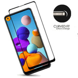 For T-Mobile Revvl 6 Pro 5G Tempered Glass Screen Protector [Full Coverage] Curved 9H Hardness Glass Protector Clear Black Screen Protector