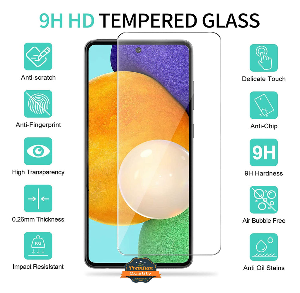For Samsung Galaxy A12 5G LCD Clear Screen Protector Temper Glass 2.5D Edge, Anti-Fingerprint, Easy Installation 9H Transparent HD Clear Screen Protective Guard Clear Phone Case Cover