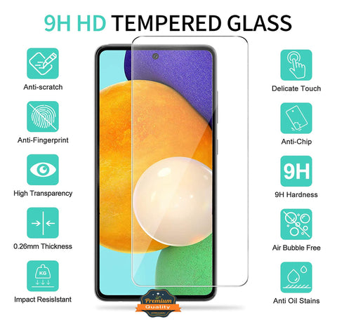 For Samsung Galaxy A12 5G LCD Clear Screen Protector Temper Glass 2.5D Edge, Anti-Fingerprint, Easy Installation 9H Transparent HD Clear Screen Protective Guard Clear Phone Case Cover