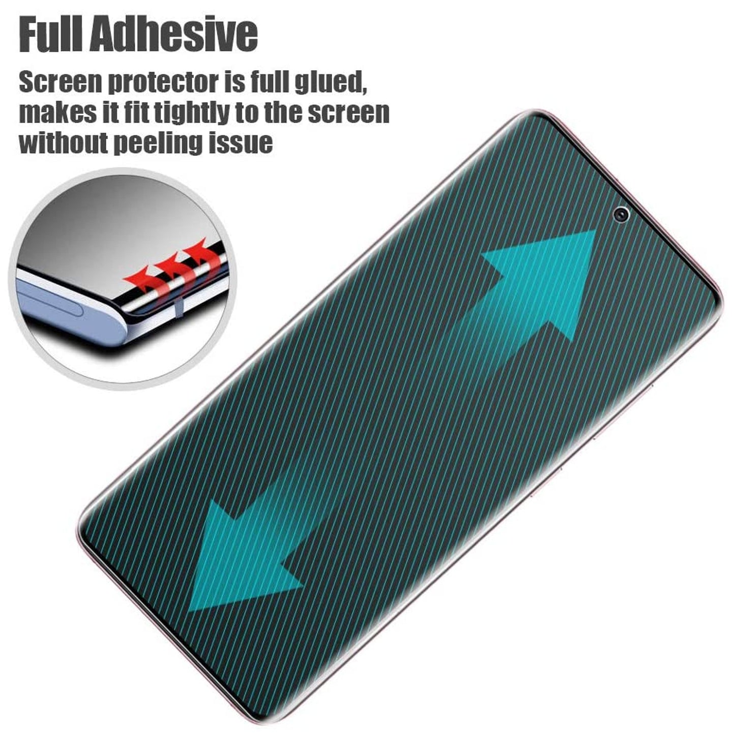 For Apple iPhone 14 Pro (6.1") Screen Protector Full Glue High Grade Alumina Tempered Glass Transparent Curved Screen Full Coverage Clear Screen Protector