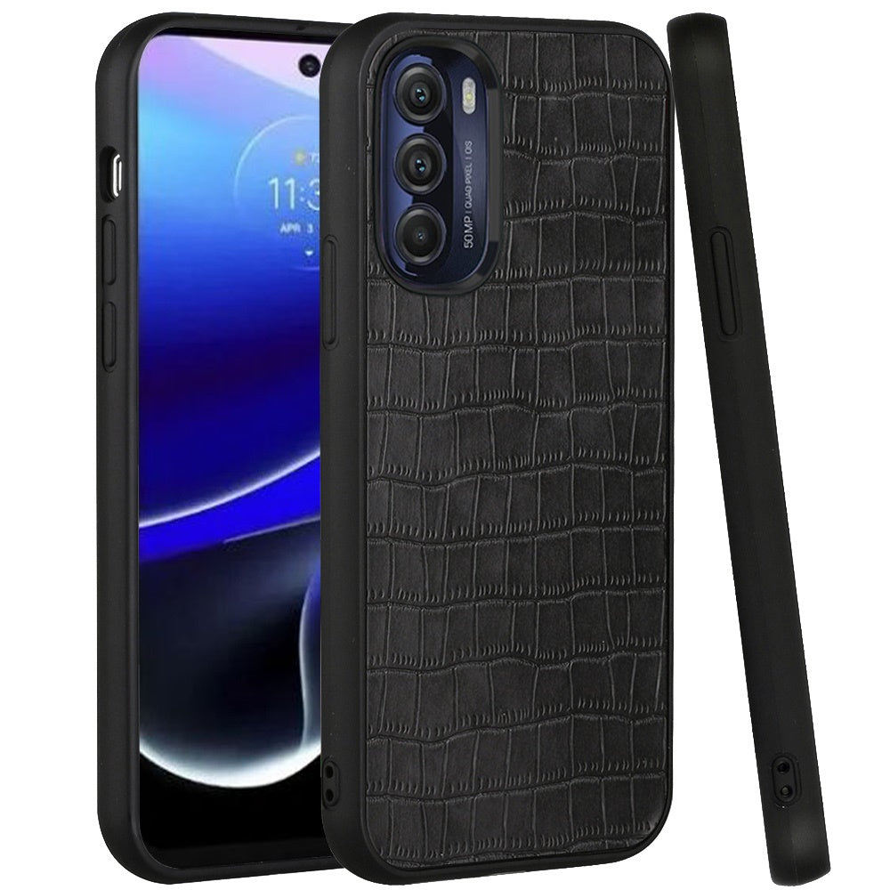 For Motorola Moto G Stylus 5G 2022 Ultra Slim Thin PU Leather Crocodile Flip Snap On Hybrid Shockproof TPU PC Hard Shell  Phone Case Cover