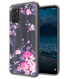 For Nokia G100 4G Pattern Fashion Design Ultra Thin Clear Hybrid Rubber Gummy TPU Grip + Hard PC Back Shockproof  Phone Case Cover