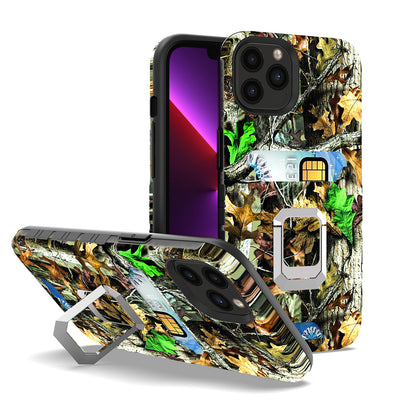 For Apple iPhone 14 Pro Max (6.7") Stylish Wallet with Credit Card Holder & Magnetic Stand Ring Heavy Duty Hybrid  Phone Case Cover