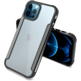 For Apple iPhone SE 3 (2022) Slim Hybrid Aluminum Alloy Metal Clear Transparent Back PC TPU Bumper Frame Shockproof  Phone Case Cover