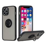 For Apple iPhone 13 /Pro Max Mini Hybrid Protective PC & TPU Shockproof 360° Rotation Ring with Magnetic Metal Ring Stand & Covered Camera  Phone Case Cover