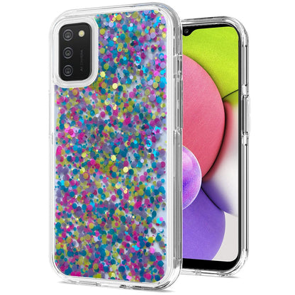 For Apple iPhone 14 Pro Max (6.7") Colorful Glitter Bling Sparkle Epoxy Glittering Shining Hybrid Hard Shockproof  Phone Case Cover