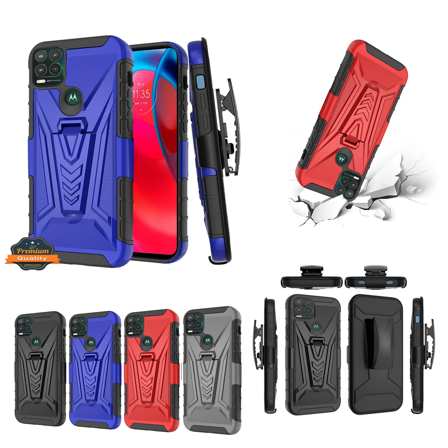 For Apple iPhone 14 /Plus Pro Max Combo Swivel Belt Clip Holster Heavy Duty Hybrid Armor Rubber with Kickstand Stand  Phone Case Cover