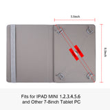 For Universal Tablet Case PU Leather with 360 Degree Rotatable Kickstand and Multiple Viewing Angles Fit 7" - 8" iPad/Android/Tablet PCs  Phone Case Cover
