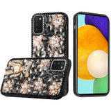 For Motorola Edge+ 2022 /Edge Plus Bling Clear Crystal 3D Full Diamonds Luxury Sparkle Rhinestone Hybrid Protective Black Panda Floral Phone Case Cover