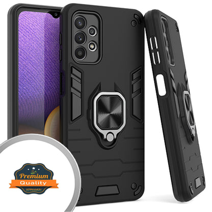 For Apple iPhone 14 (6.1") Military Grade Protection Heavy Duty Armor Shockproof with 360 Ring Kickstand Stand Holder  Phone Case Cover