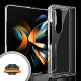 For Samsung Galaxy Z Fold 4 5G Ultra Thin Transparent Premium PC Hard TPU Full Protection Non-Slip Hybrid Shockproof Clear Phone Case Cover
