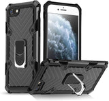 For Apple iPhone 13 Pro Max (6.7") Stand Ring Holder Finger Loop with Magnetic Grip Kickstand Hybrid Shockproof Armor Hard  Phone Case Cover