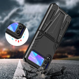 For Samsung Galaxy Z Flip 3 5G Hybrid Armor Rugged with Kickstand, Supports Magnetic Car Mount Dual Layer Hard PC Protective  Phone Case Cover