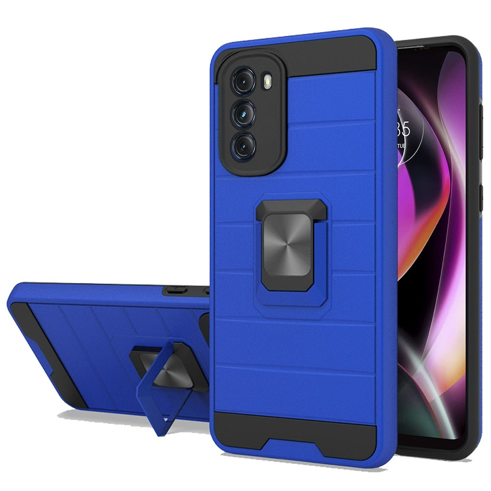 For Motorola Moto G 5G 2022 Magnetic Ring Holder Rubber Hybrid Stand Kickstand Slim Texture Rugged Armor Heavy Duty  Phone Case Cover