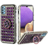 For Apple iPhone 12 /Pro Max Mini Luxury 3D Bling Diamonds Rhinestone Jeweled Shiny Crystal Hybrid Hard with Ring Stand Holder  Phone Case Cover