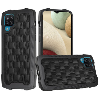For Apple iPhone 13 (6.1") PU Leather Design Lines Hybrid PC Hard Shockproof Armor Shell Bumper Soft Rubber Protection  Phone Case Cover