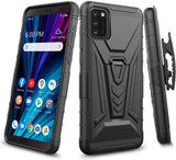 For TCL A3X / A600DL Hybrid Armor Kickstand with Swivel Belt Clip Holster Heavy Duty 3 in 1 Defender Shockproof Rugged  Phone Case Cover