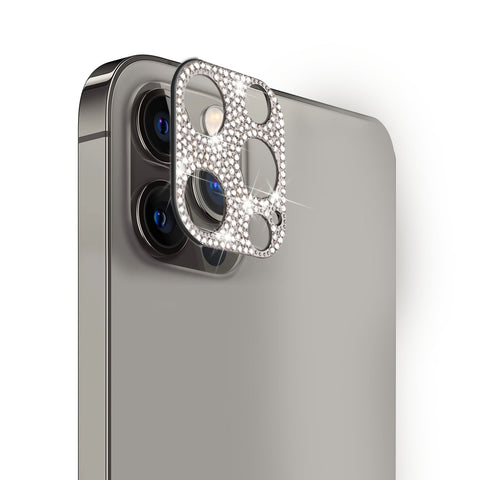 For Apple iPhone 14 Pro Max (6.7") Camera Lens Zinc Alloy With Diamond Bling Lens Protective Camera Decoration Black Phone Case Cover