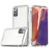 For Samsung Galaxy Note 20 Ultra Colored Shockproof Transparent Hard PC + Rubber TPU Hybrid Bumper Slim Protective Clear Phone Case Cover