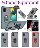For Apple iPhone 13 Mini (5.4") Clear Silicone Shockproof Tuff Hybrid Protection Cover Transparent TPU with Magnetic Ring Kickstand  Phone Case Cover