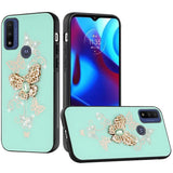For Motorola Moto G Power 2022 3D Diamond Bling Sparkly Glitter Ornaments Engraving Hybrid Armor Rugged Metal Fashion  Phone Case Cover