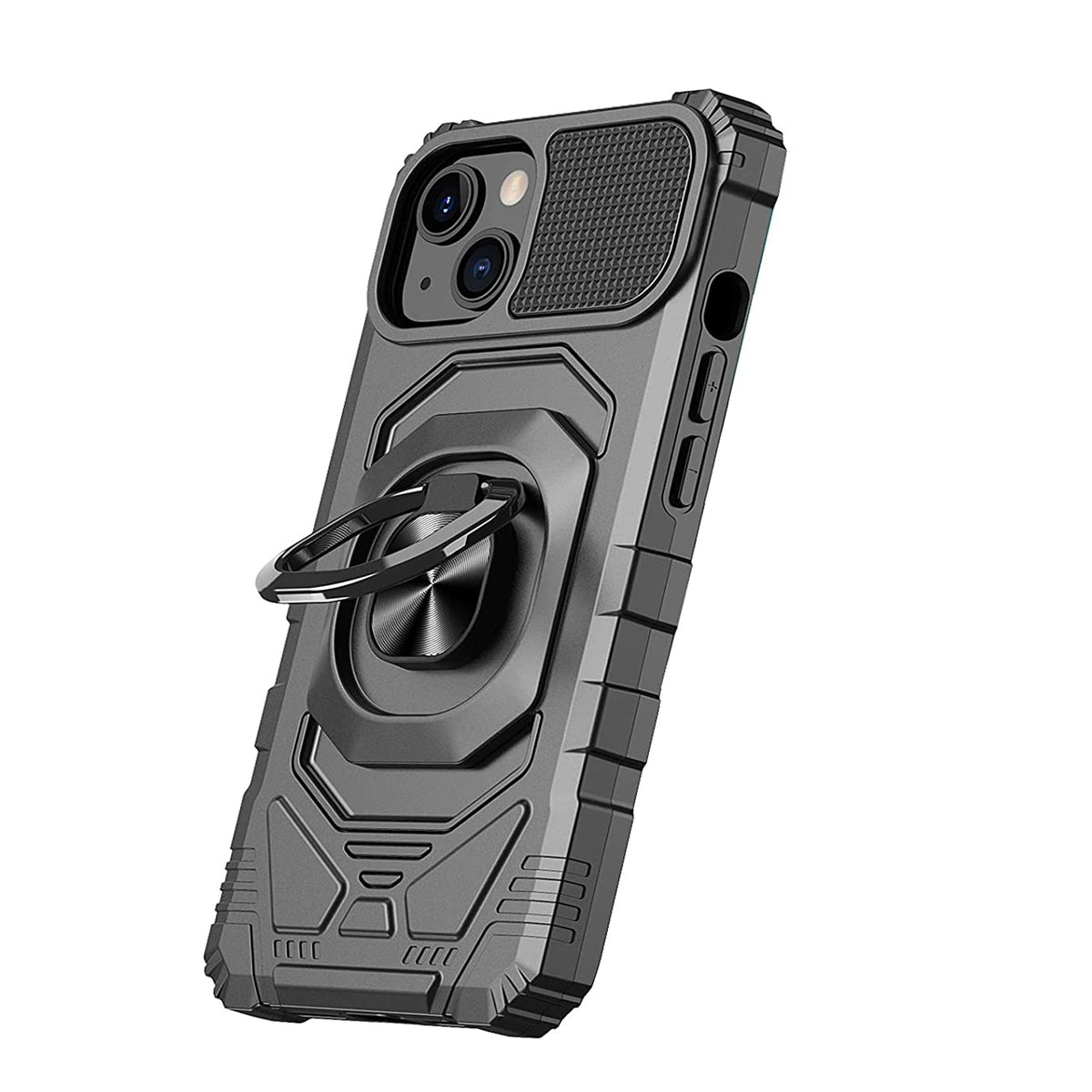 For Apple iPhone 14 /Pro Max Armor Hybrid Stand Ring Rugged Protective [Military-Grade] Magnetic Car Ring Holder  Phone Case Cover