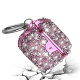 For Apple AirPods Pro Pearl Diamond Glitter Hybrid Bling Crystal Rhinestone Protective Accessories with Keychain  Phone Case Cover