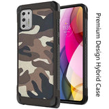 For Apple iPhone 13 Pro (6.1") Shockproof Slim Hybrid Silicone Camouflage Camo Design Dual Layer Rubberized TPU Hard Shell Armor  Phone Case Cover