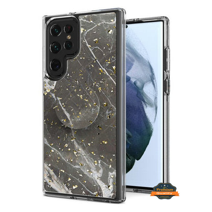 For Samsung Galaxy A32 5G Elegant Pattern Design Glitter Hybrid with Ring Stand Pop Up Finger Holder Kickstand  Phone Case Cover