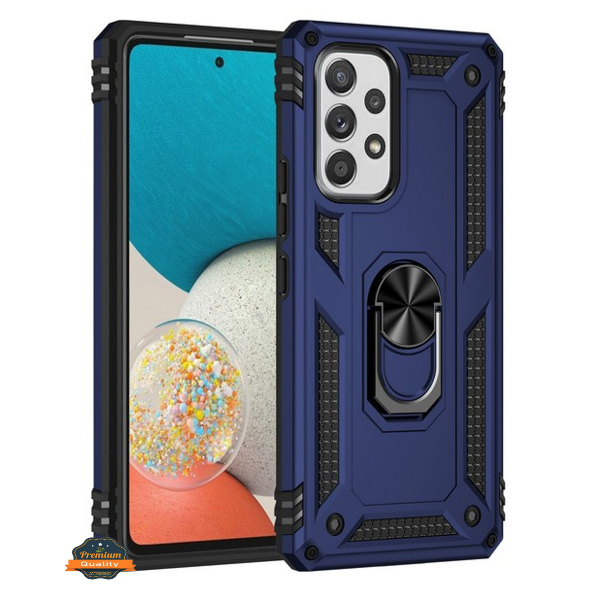 For Samsung Galaxy Note 20 Ultra Shockproof Hybrid Dual Layer PC + TPU with Ring Stand Metal Kickstand Heavy Duty Shell  Phone Case Cover
