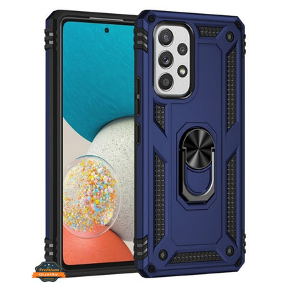 For Samsung Galaxy Note 20 Ultra Shockproof Hybrid Dual Layer PC + TPU with Ring Stand Metal Kickstand Heavy Duty Shell  Phone Case Cover