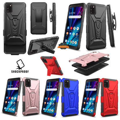 For Samsung Galaxy A13 5G /A13 4G Hybrid Armor Kickstand with Swivel Belt Clip Holster Heavy Duty 3in1 Defender Shockproof  Phone Case Cover