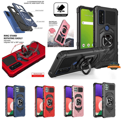 For Samsung Galaxy A23 5G Hybrid Magnetic Car Mount Ring Kickstand Stand Holder Armor Protective [Military Grade]  Phone Case Cover