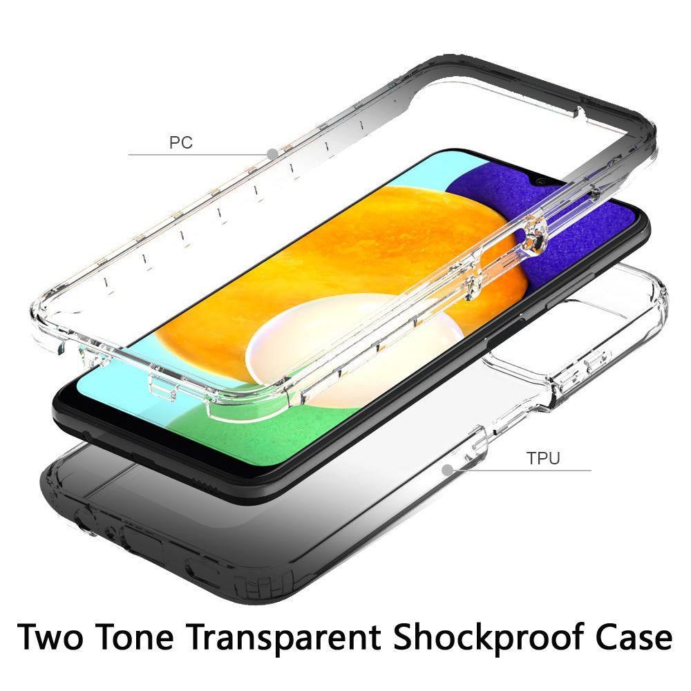 For OnePlus Nord N20 5G Dual Layer Hybrid Clear Gradient Two Tone Transparent Shockproof TPU Hard PC Protective Frame  Phone Case Cover